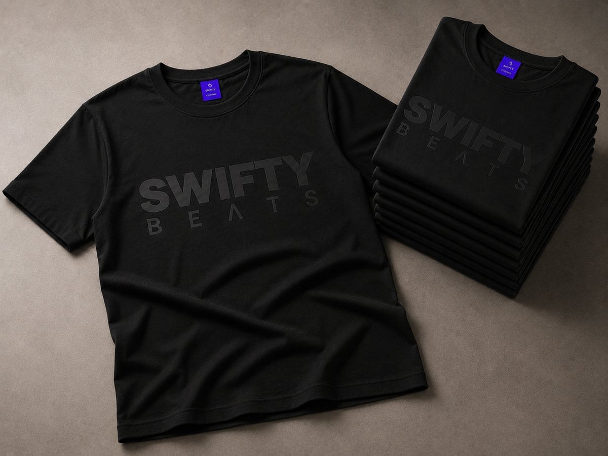 T-shirt, black on black